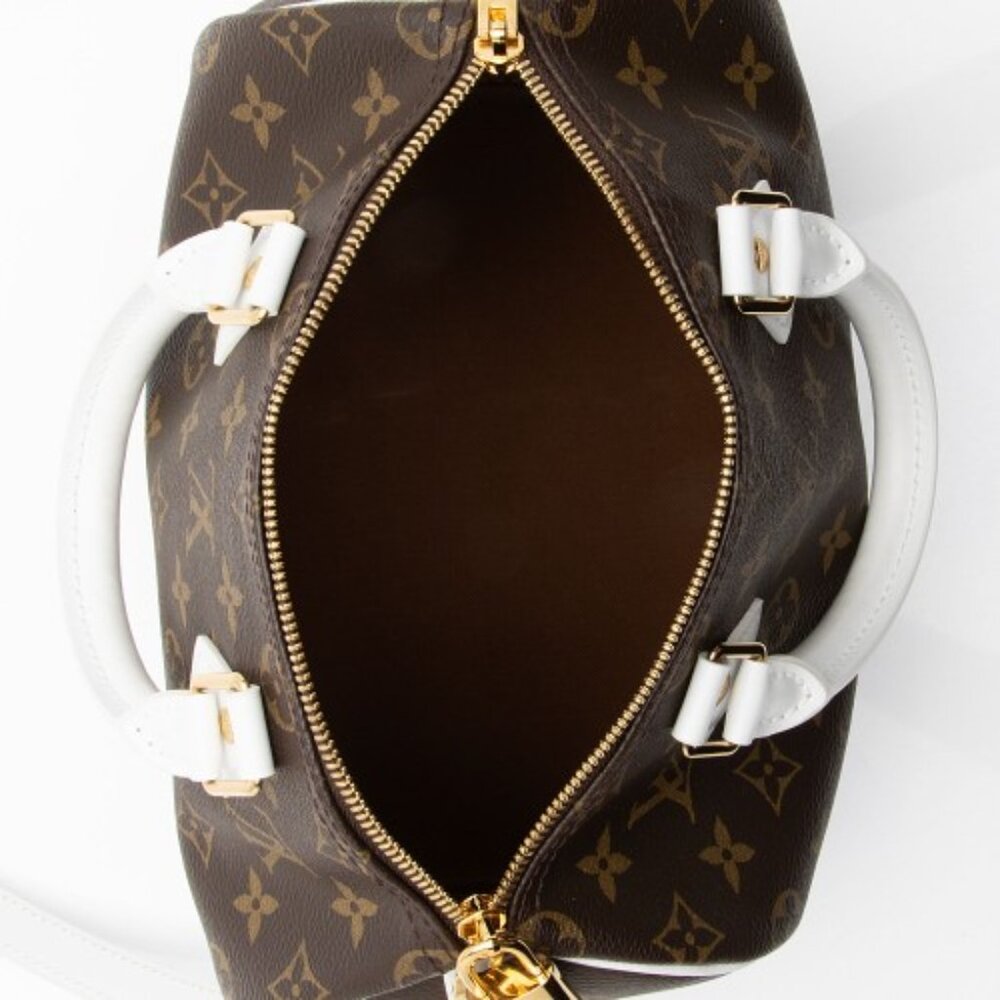 Louis Vuitton Brown and White Satchel - Picture 9 of 15